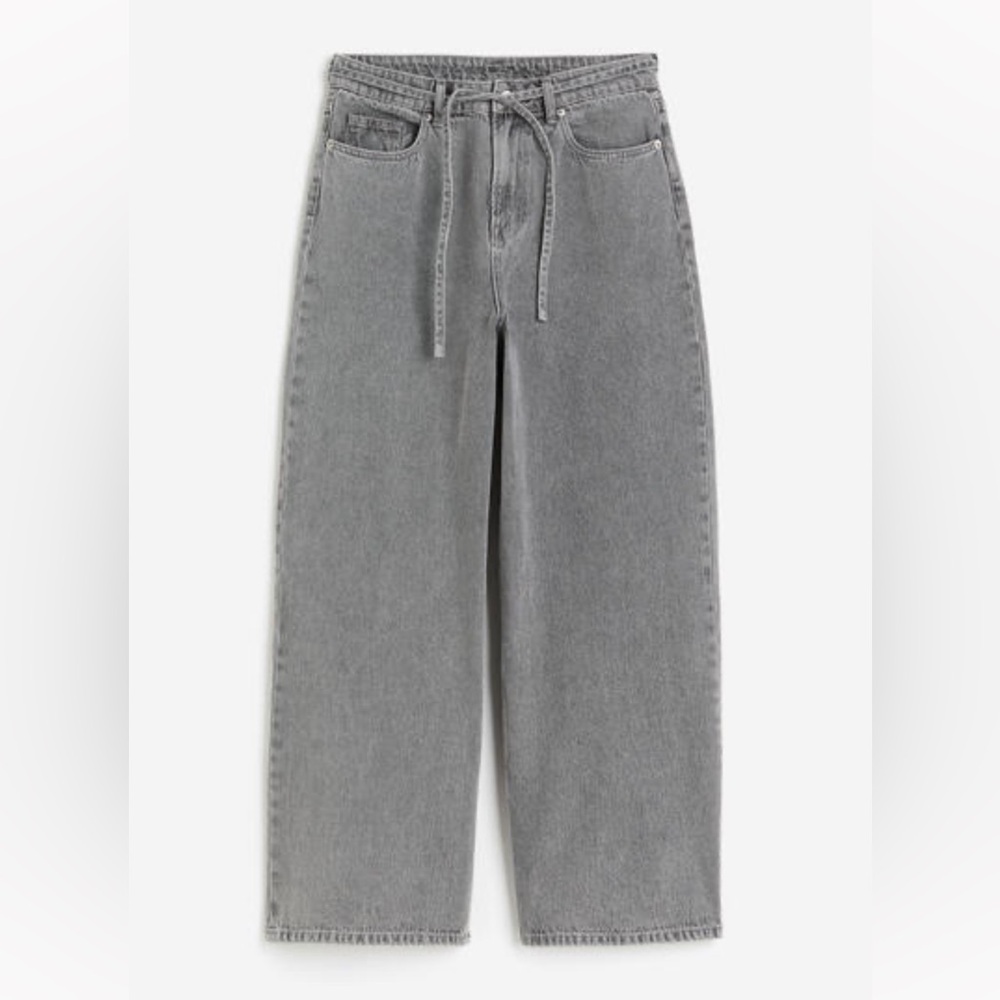 H&M 90s Baggy Jean Gray Wide-Leg Jeans